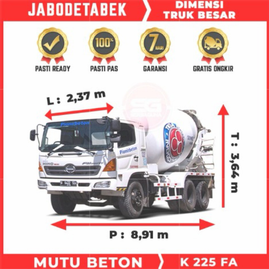 K225FA BETON READYMIX SEMENTIGARODA - JAYAMIX