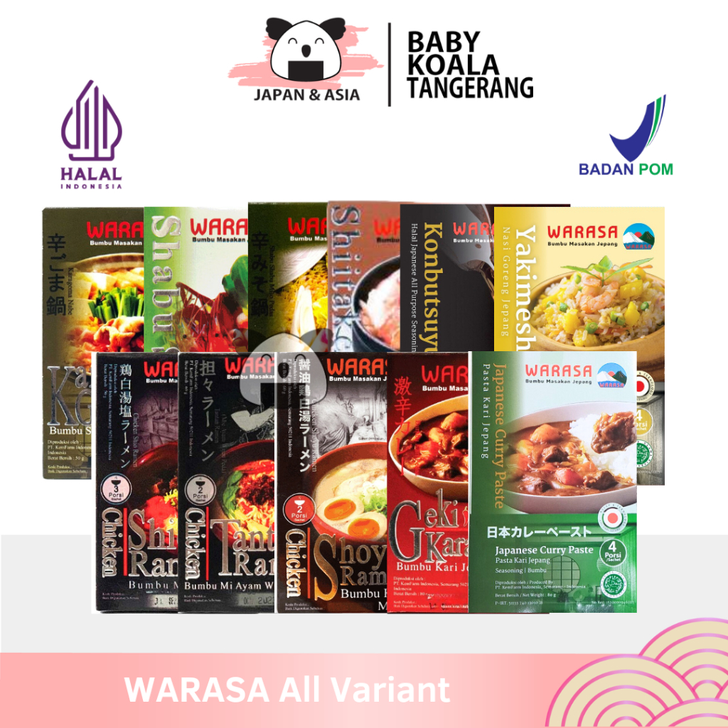 

WARASA Bumbu Shabu-Shabu Instan 50 g Halal │ Chicken Shoyu Curry Jeang | All Variant -BKT