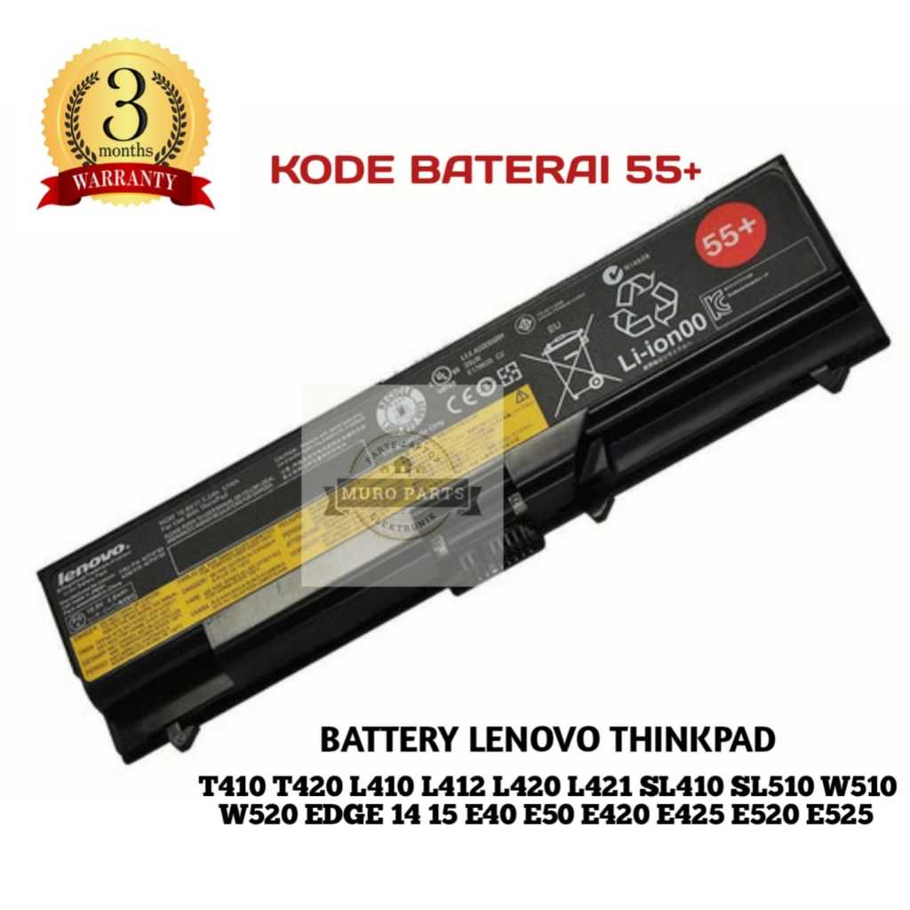 BATTERY BATERAI LAPTOP NOTEBOOK LENOVO THINKPAD T410i T510i T520 T520i W510 W520 42T4235 42T4731 42T