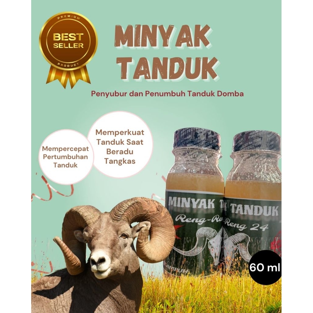 Minyak Tanduk Domba Kambing mempercepat pertumbuhan tanduk kambing isi lebih banyak 60ml