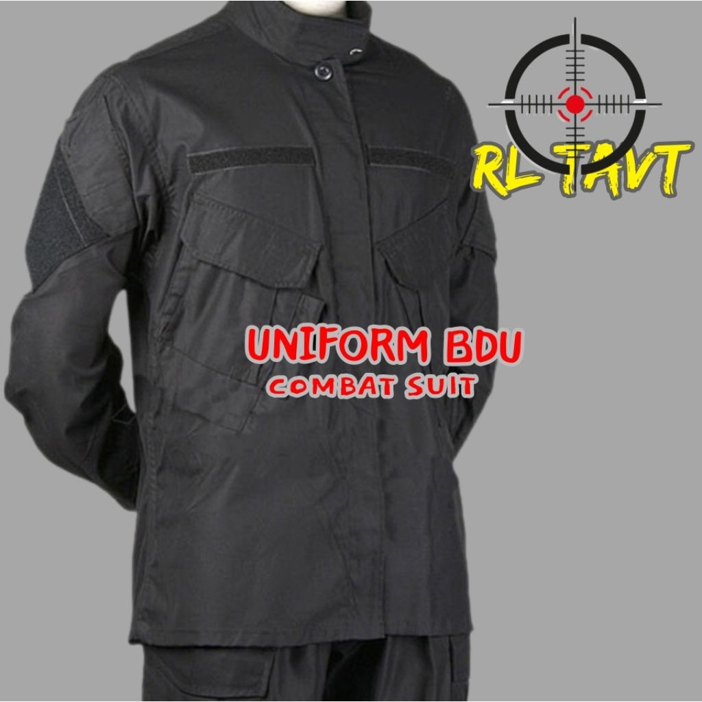 Jaket BDU Tactical Uniform G.I Jet Black Cobra RL Tavt