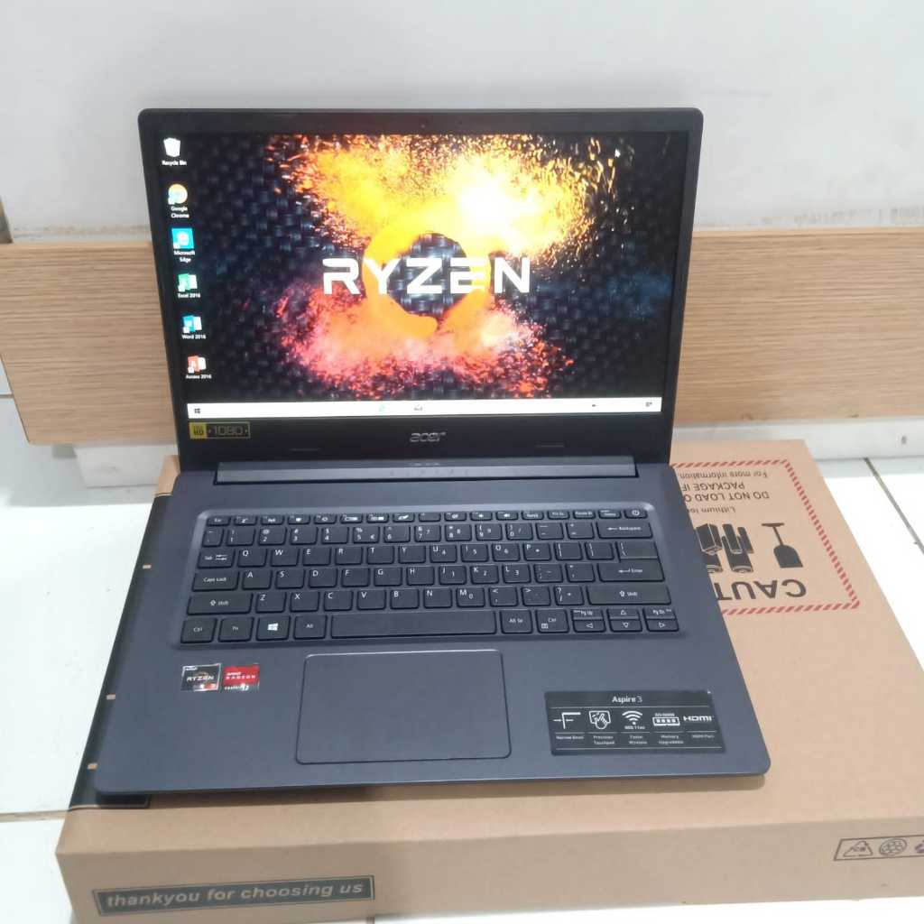 READY STOCK Laptop Acer Aspire 3 A314, AMD RYZEN 3 - 3250U, Ram 4 / 256Gb, Grey