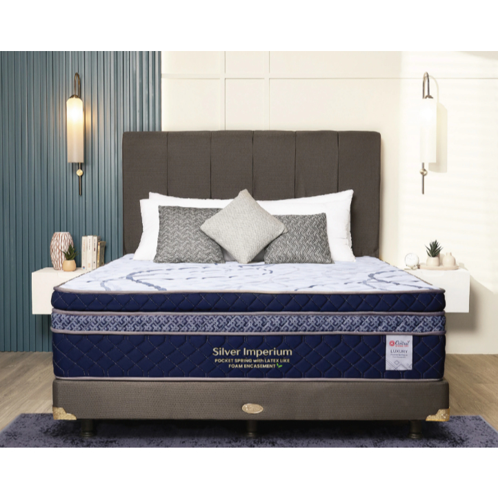Set Springbed Central Silver Imperium / Kasur Central Silver Imperium Pocket- Central Springbed