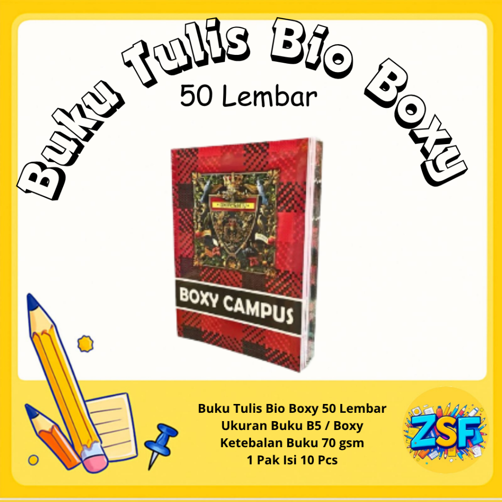

Buku Tulis Sekolah Buku Tulis Campus 50 Lembar 1 Pak Buku Bio Campus 1 Pack Isi 10