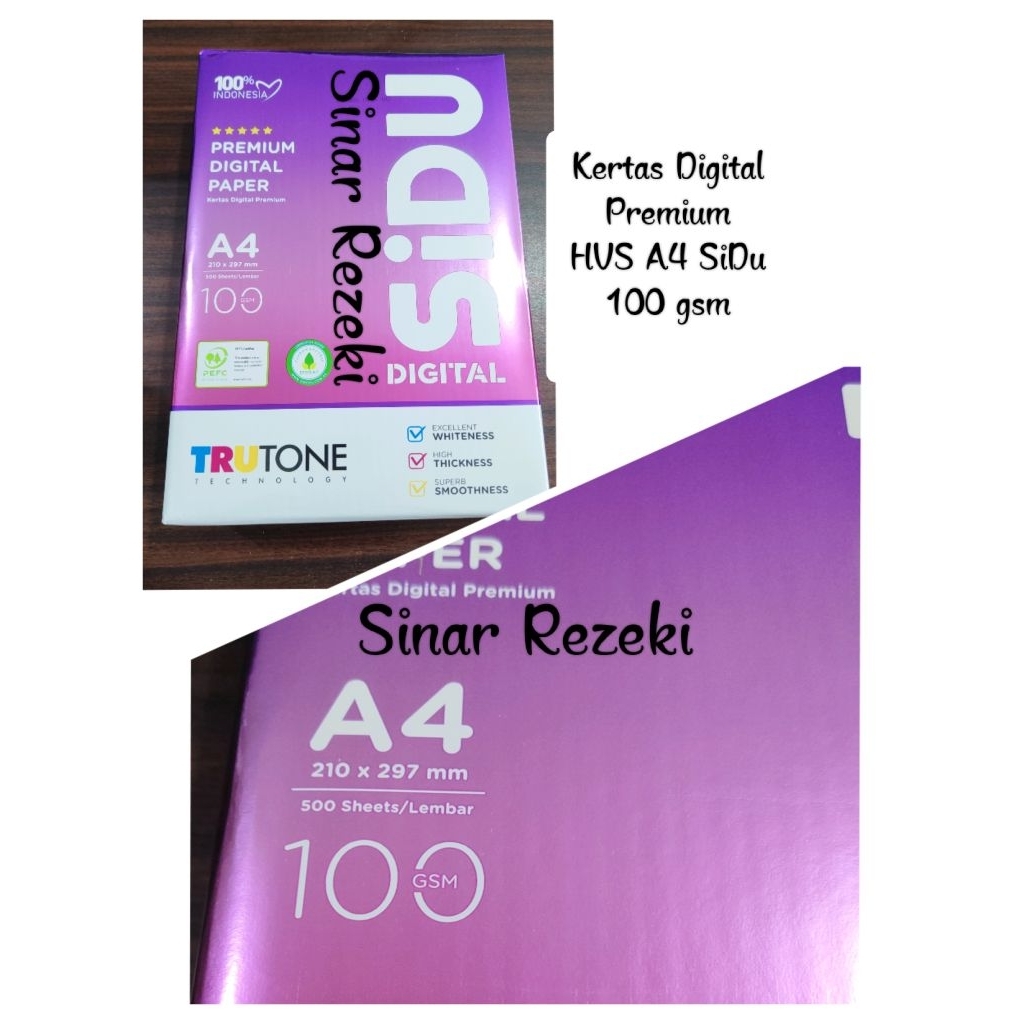 

500 lembar! 100GSM! Kertas digital premium sidu sinar dunia/kertas hvs A4 digital