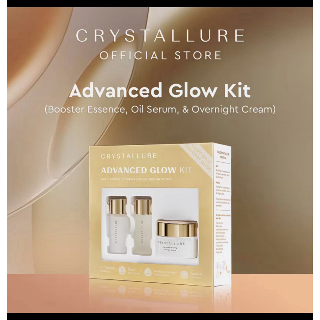 Crystallure Advanced Glow Kit (Produk antiaging untuk kulit  glowing)