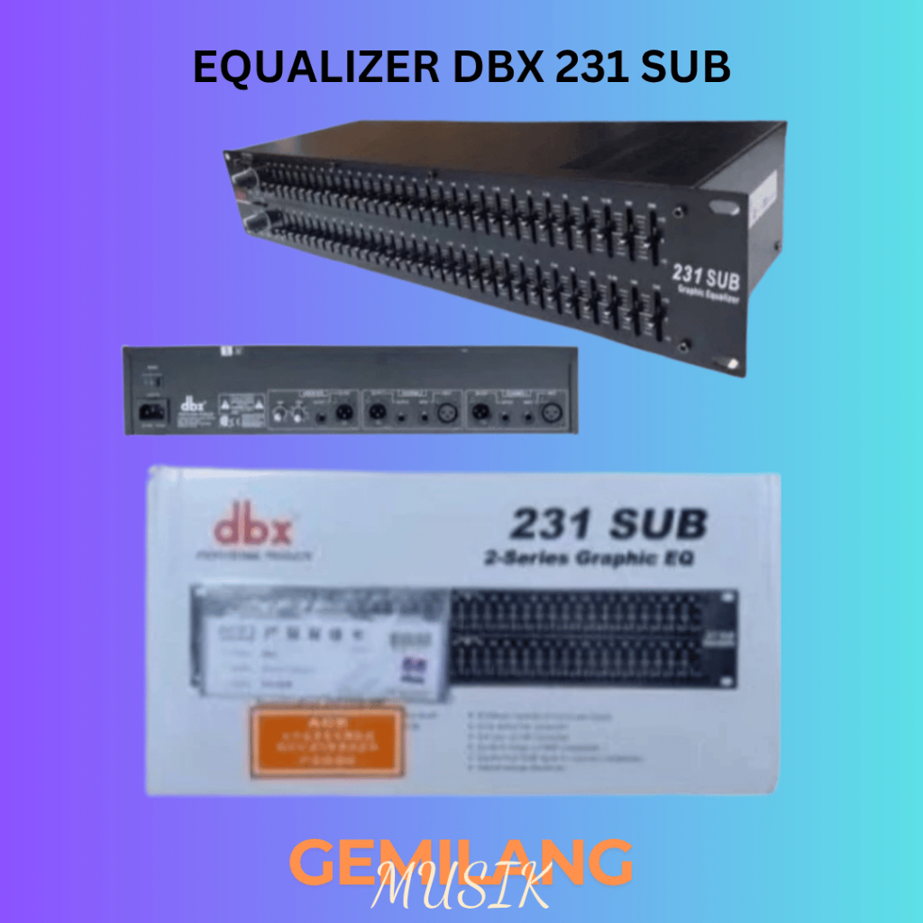 EQUALIZER EQUALISER DBX 231 SUB 2-SERIES GRAPHIC EQ