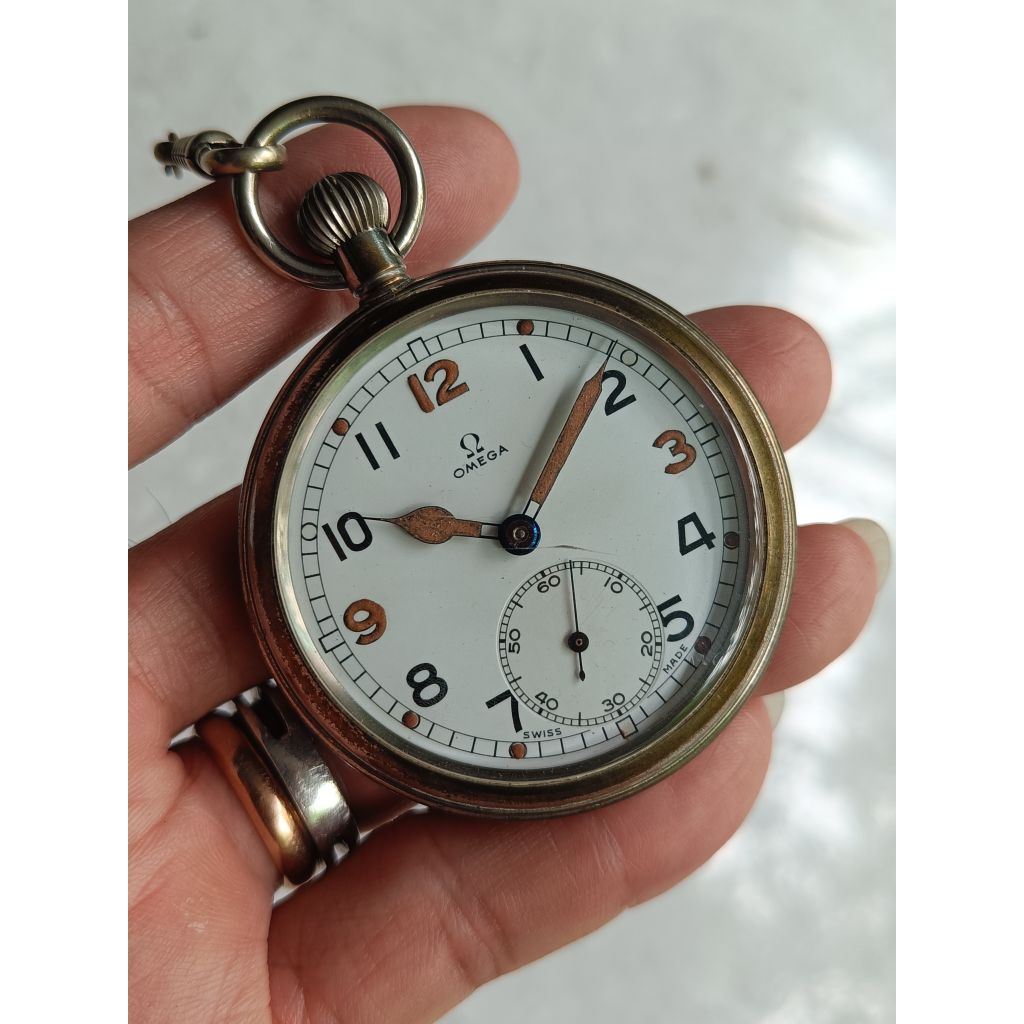 Jam kantong pocket watch omega vintage manual winding original normal semua