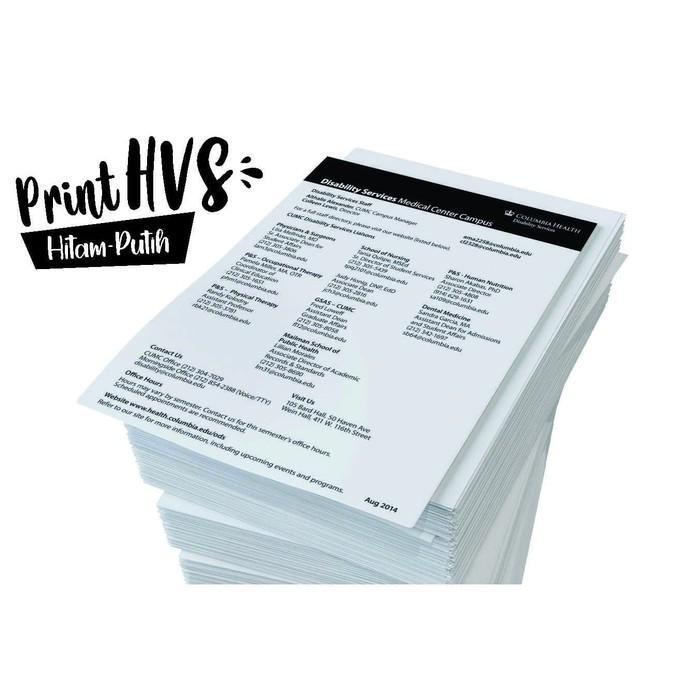 

PRINT CETAK HVS 70g 80g | 1 SISI 2 SISI | HITAM PUTIH / BW |DOKUMEN - HVS