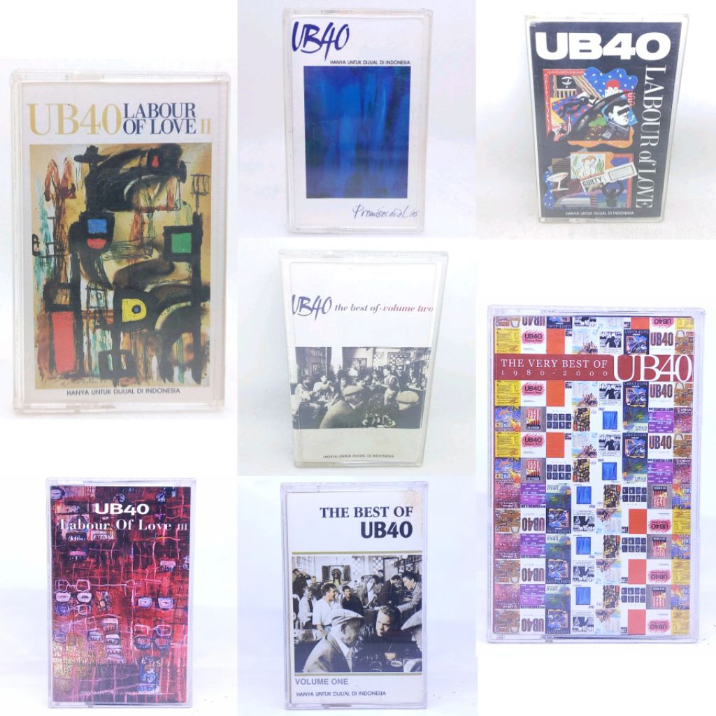 Kaset pita UB40 - labour of love 1 2 3 - the best of volume one two - the very best 1980-2000 - prom