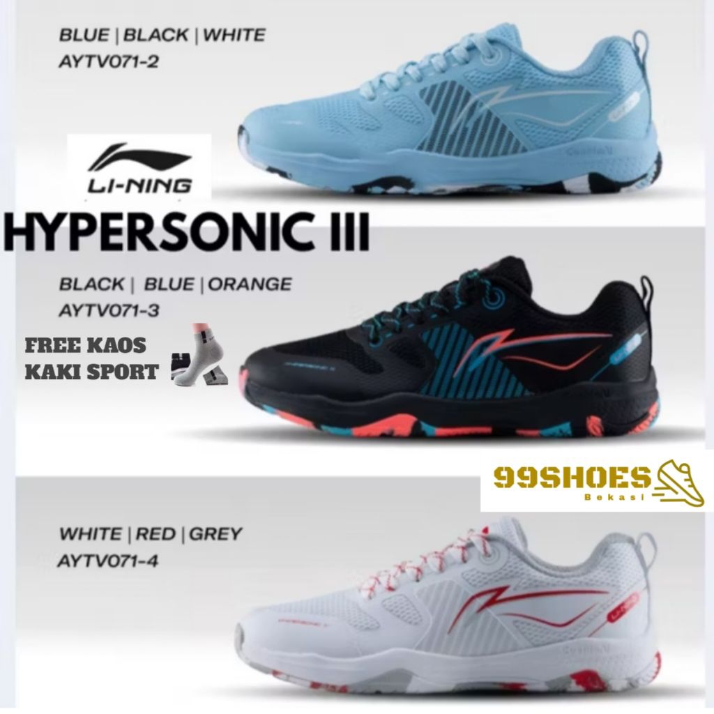 LI-NING HYPERSONIC III badminton shoes-sepatu badminton original li-nig