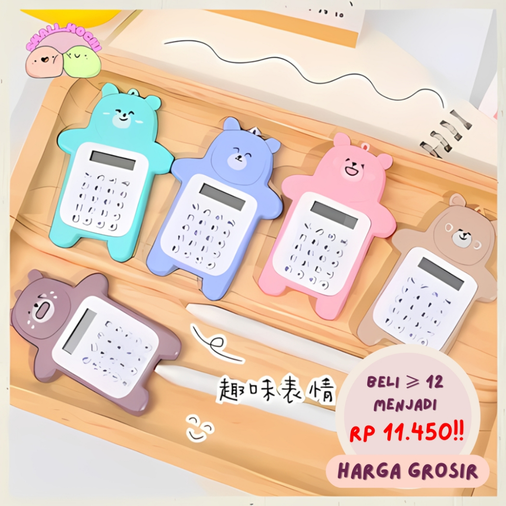 

1 Pcs Calculator Mini Kalkulator Kecil Motif Bear Best Seller AT33
