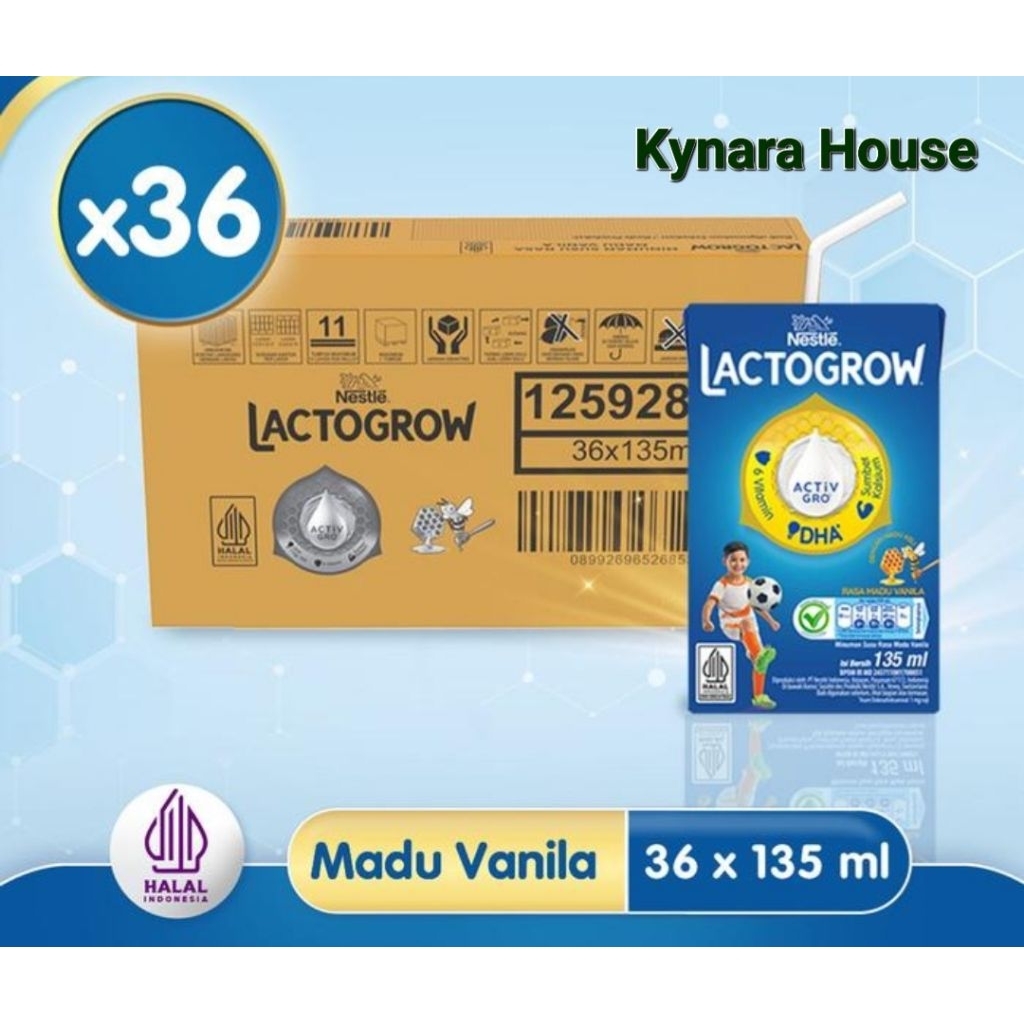 

Lactogrow Susu UHT Madu Vanila 36x135ml (Karton)