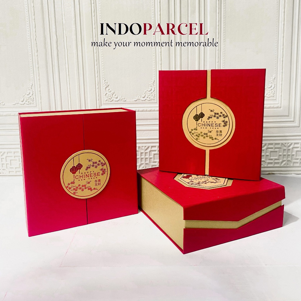 

INDOPARCEL - Hard Box Premium Edisi Imlek 2 Tempat Penyimpan Bentuk Kotak Box Hampers Chinese New Years