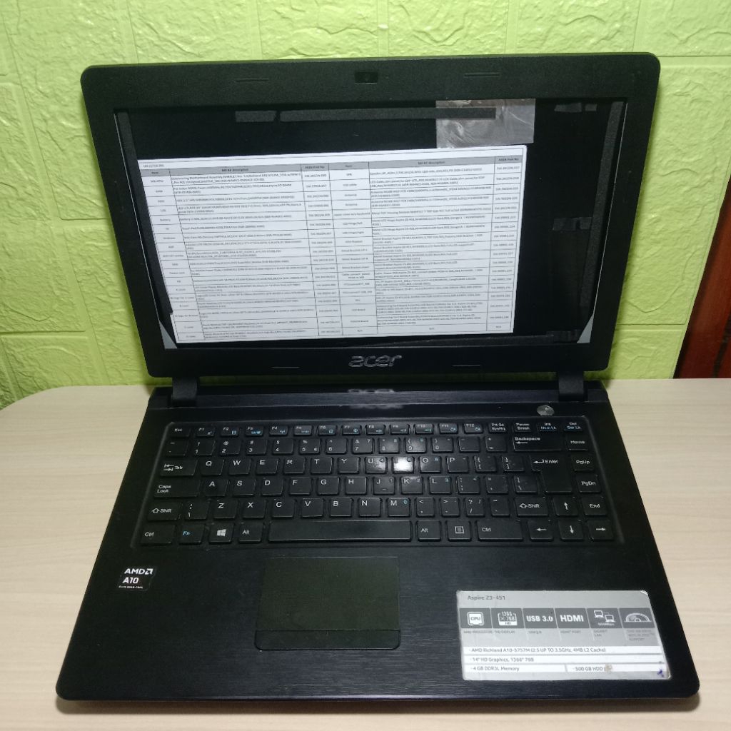 Kesing Case Casing Original Laptop Acer Aspire Z3 -451