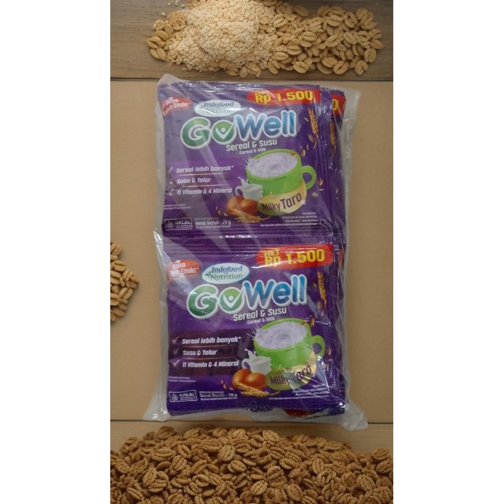 

gowell minuman sereal rasa coklat&taro isi 10 pcs