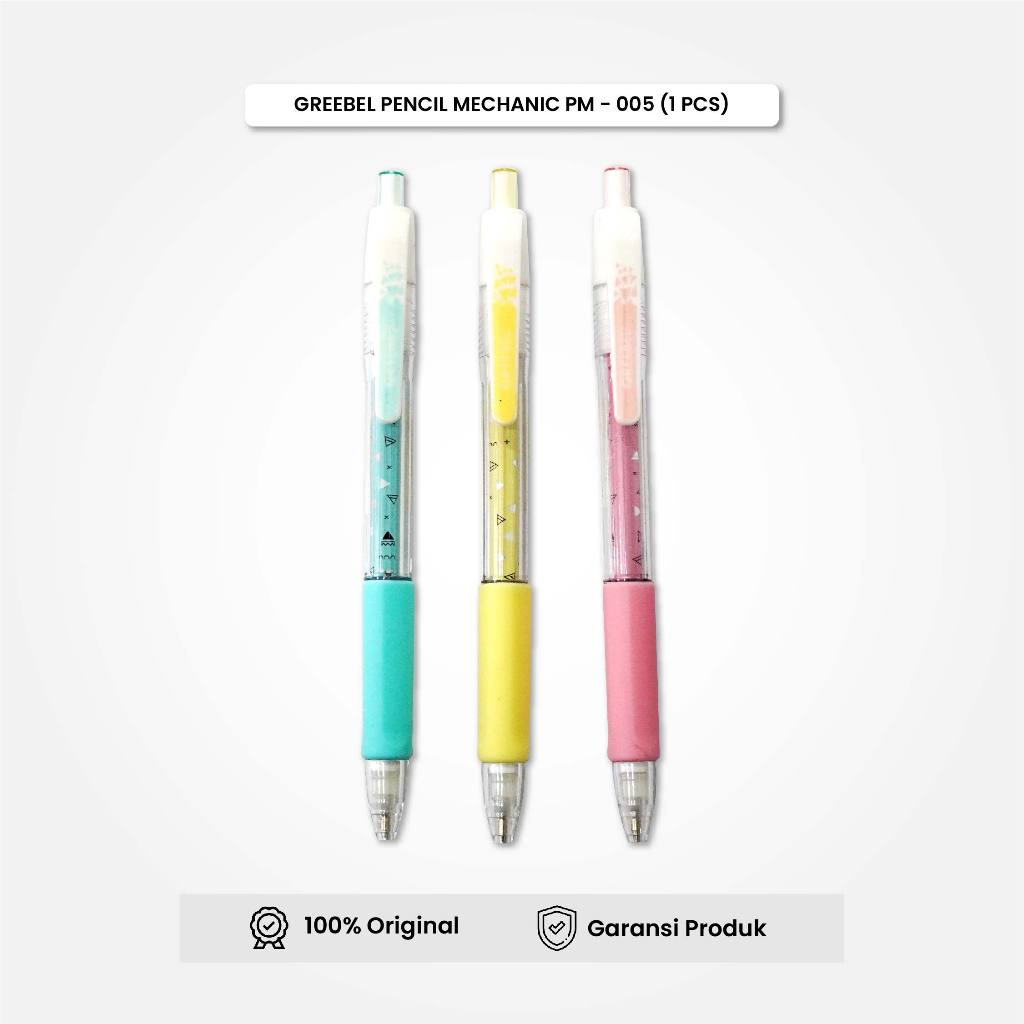

GREEBEL Mechanical Pencil PM-005 TRICIRCLE (1PCS) Pensil Mekanik Karakter Dengan Klip dan Penghapus