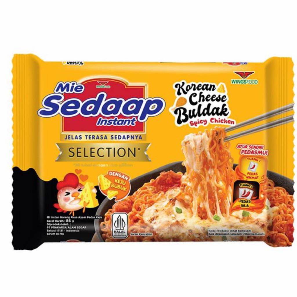 

Sedaap Mie Instan Selection Korean Cheese Buldak 86 gram