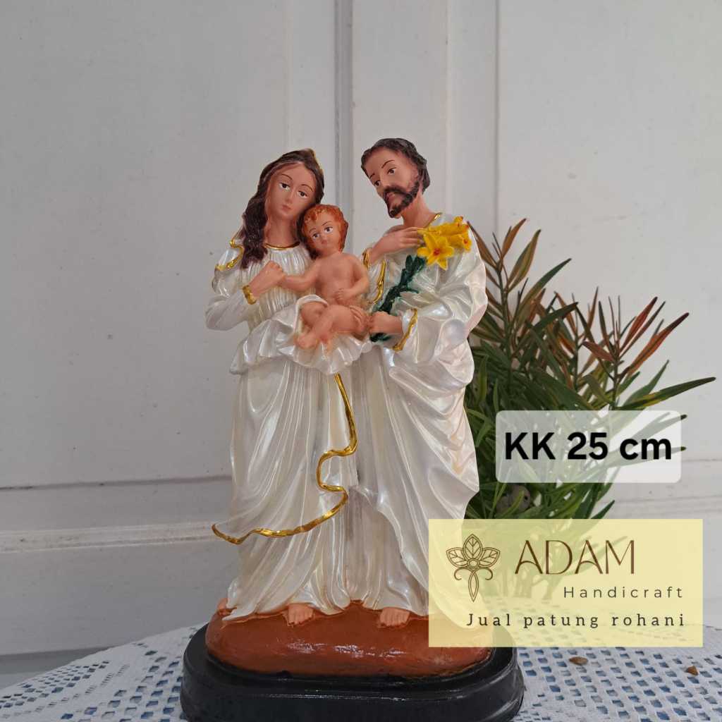 Patung keluarga kudus 25 cm - Patung keluarga kudus - Holly Family -  seserahan pernikahan