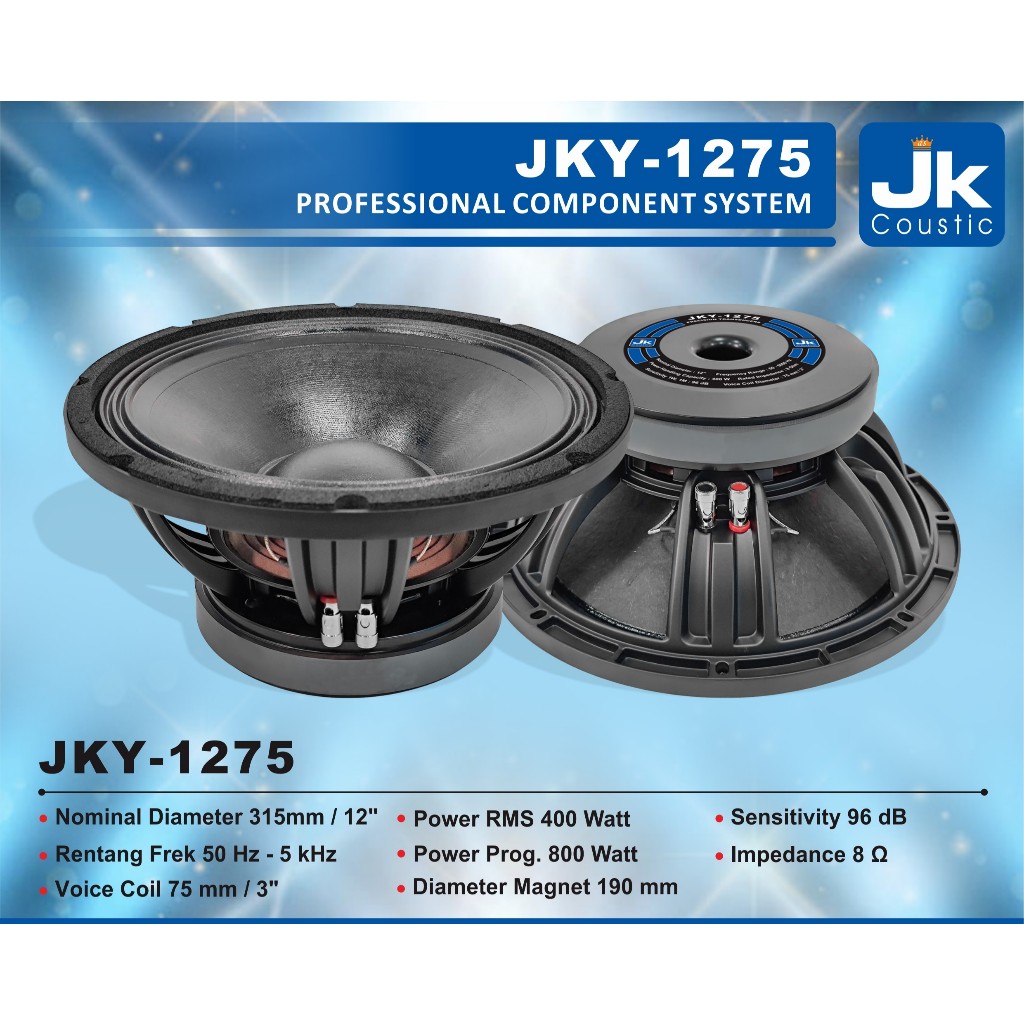 Speaker komponen 12in Jk Coustic JKY 1275 Componen speaker 12inci