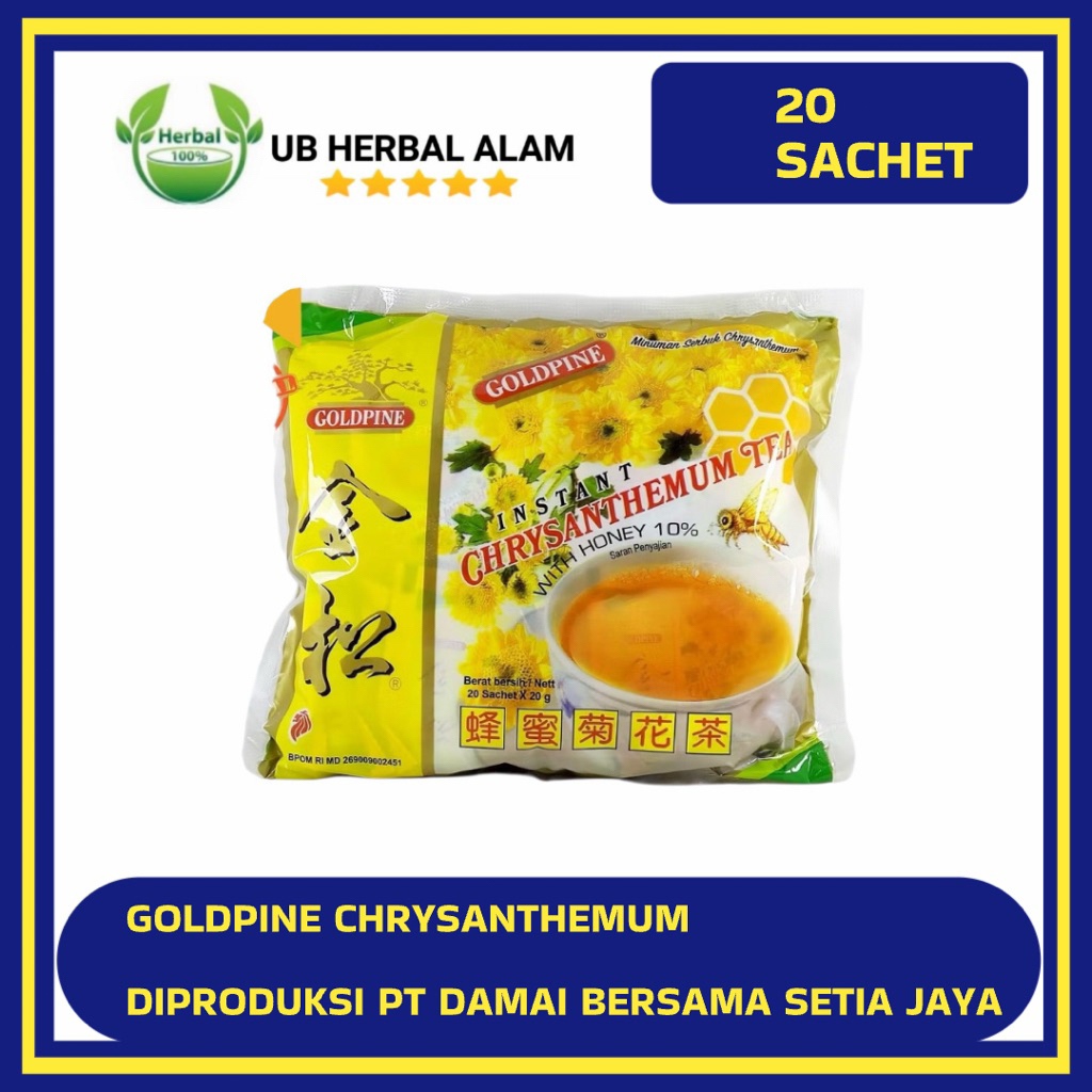 

Goldpine Chrysanthemum instan 20 sachet minuman panas dalam chrysanthemum tea with honey teh krisan dengan madu