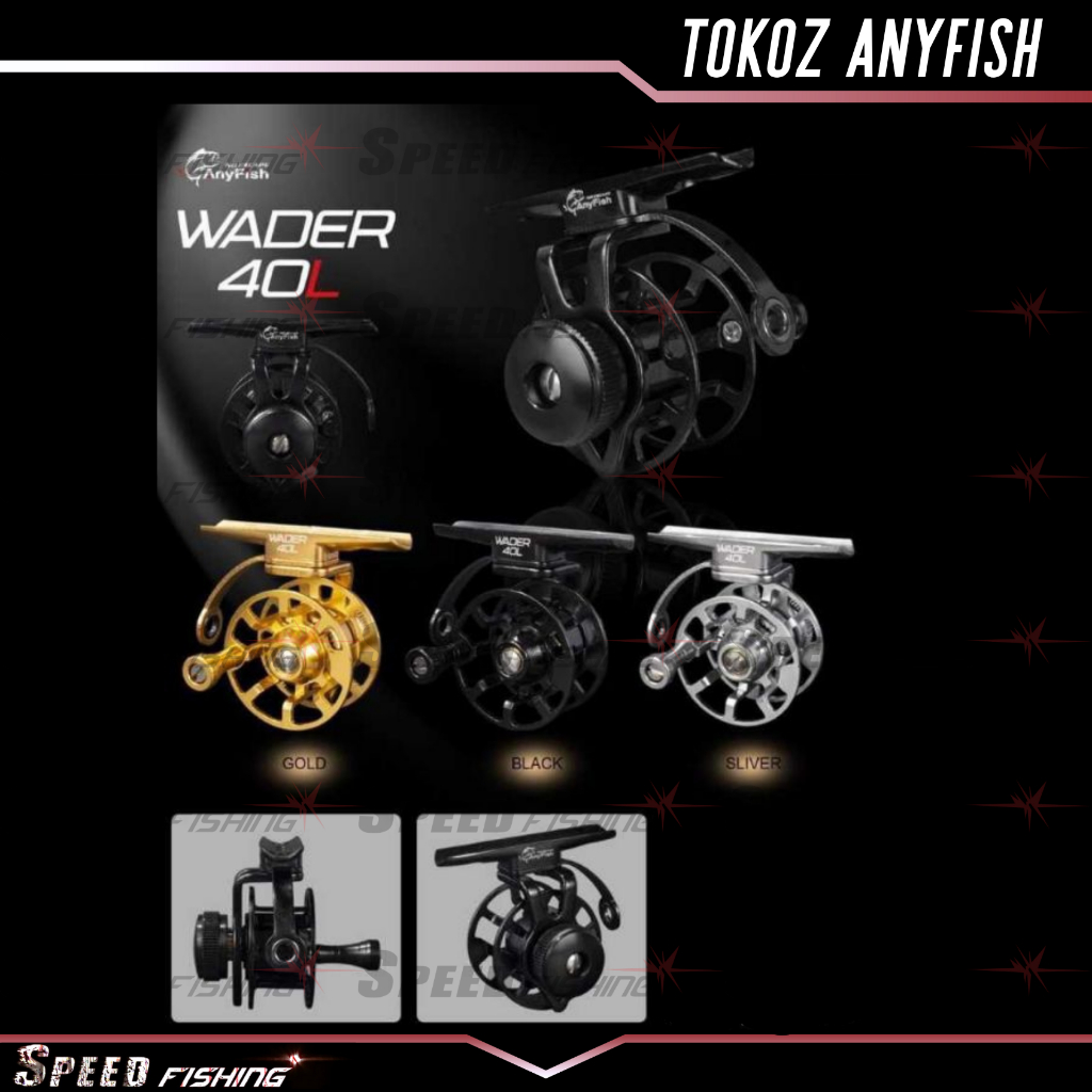 Reel Anyfish Wader 40L Reel Tokos Handle Kiri Metal