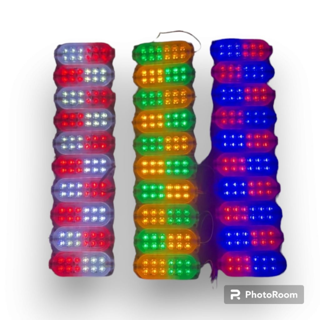 Lampu LED 3 kabel dua mode kedip dan diam 12 mata