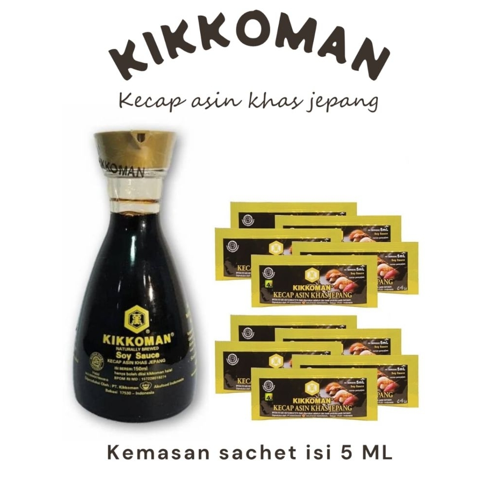 

KIKKOMAN SOY SAUCE SACHET 5 ml Halal