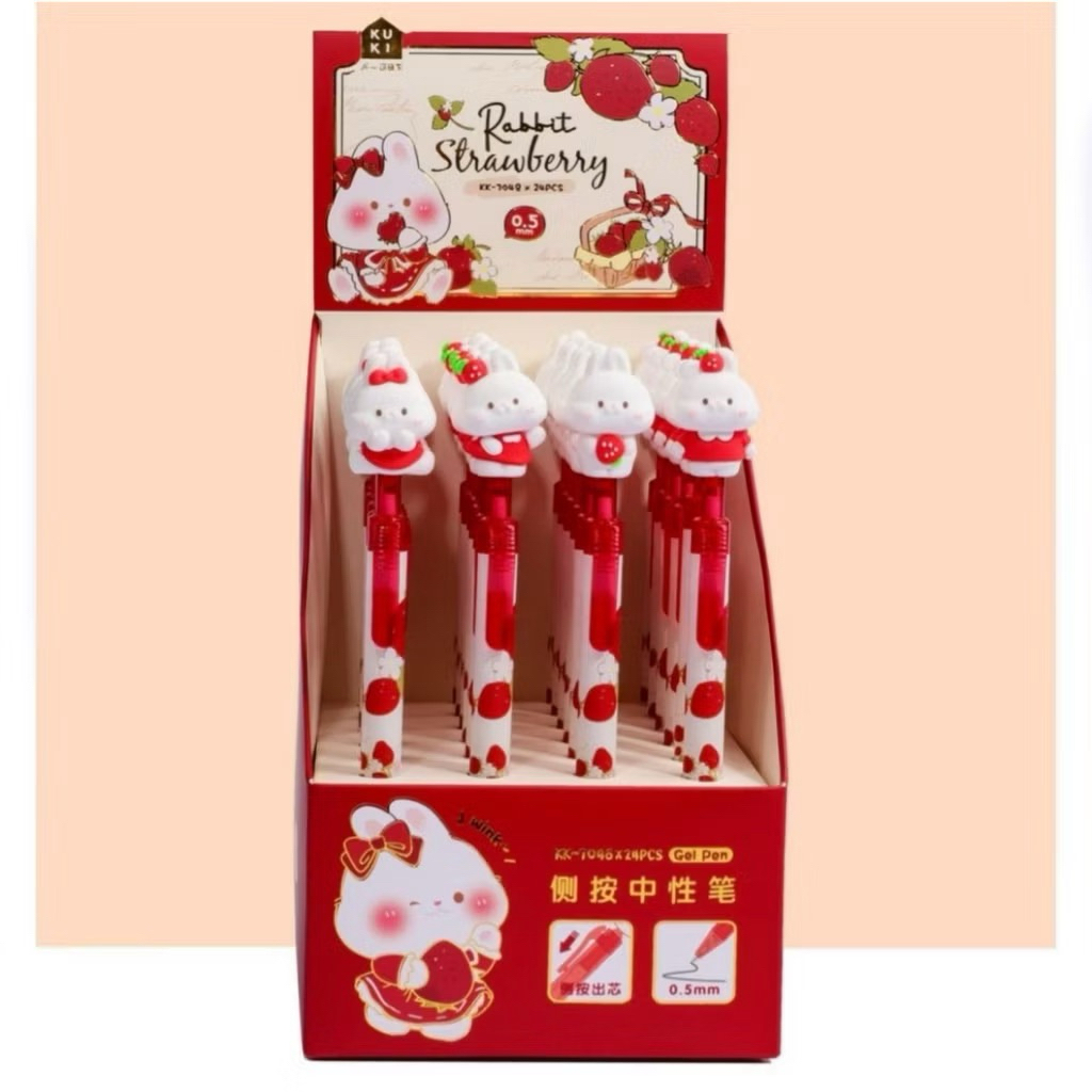 

PULPEN KUKI RABBIT / STRAWBERRY / BALLPEN / PENA