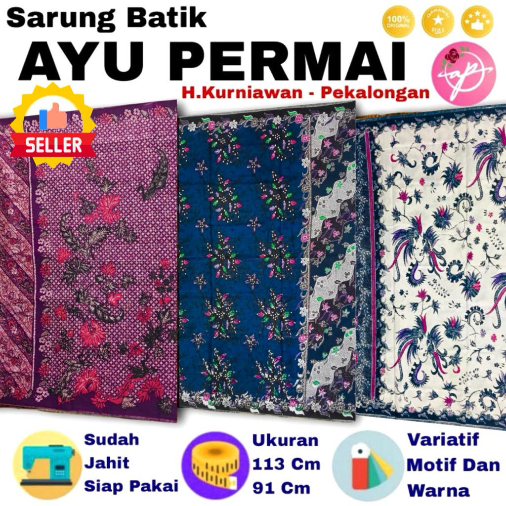 nandiareva0 - sarung batik wanita ayu permai jarik santriwati pekalongan solo jahit jadi