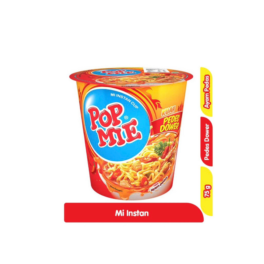

POP MIE MI INSTAN CUP KUAH PEDES DOWER AYAM PEDAS 75 gr