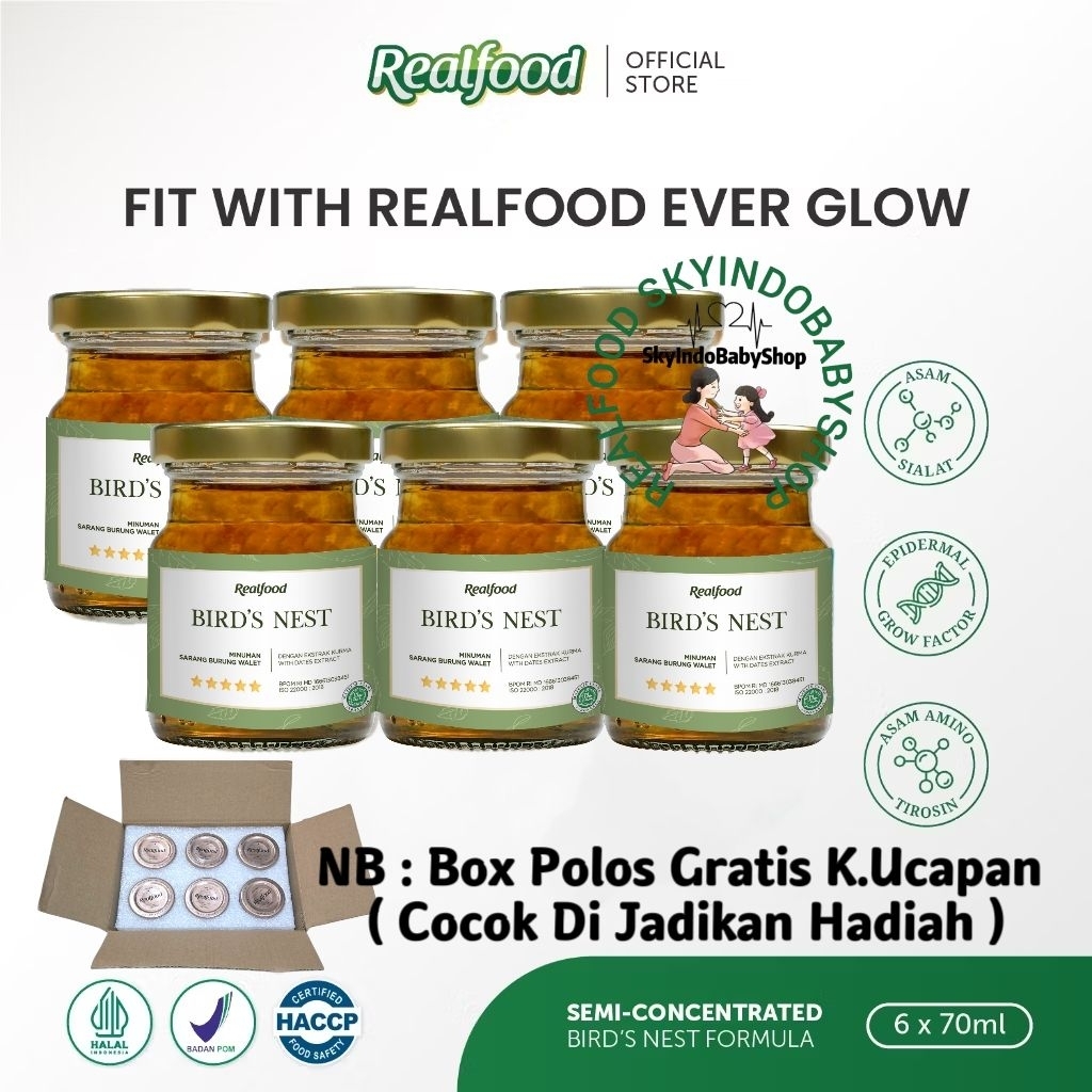 

Realfood Ever Glow Rasa Kurma 6 Botol Box Polos ( Minuman Sarang Burung Walet ) RSIBS