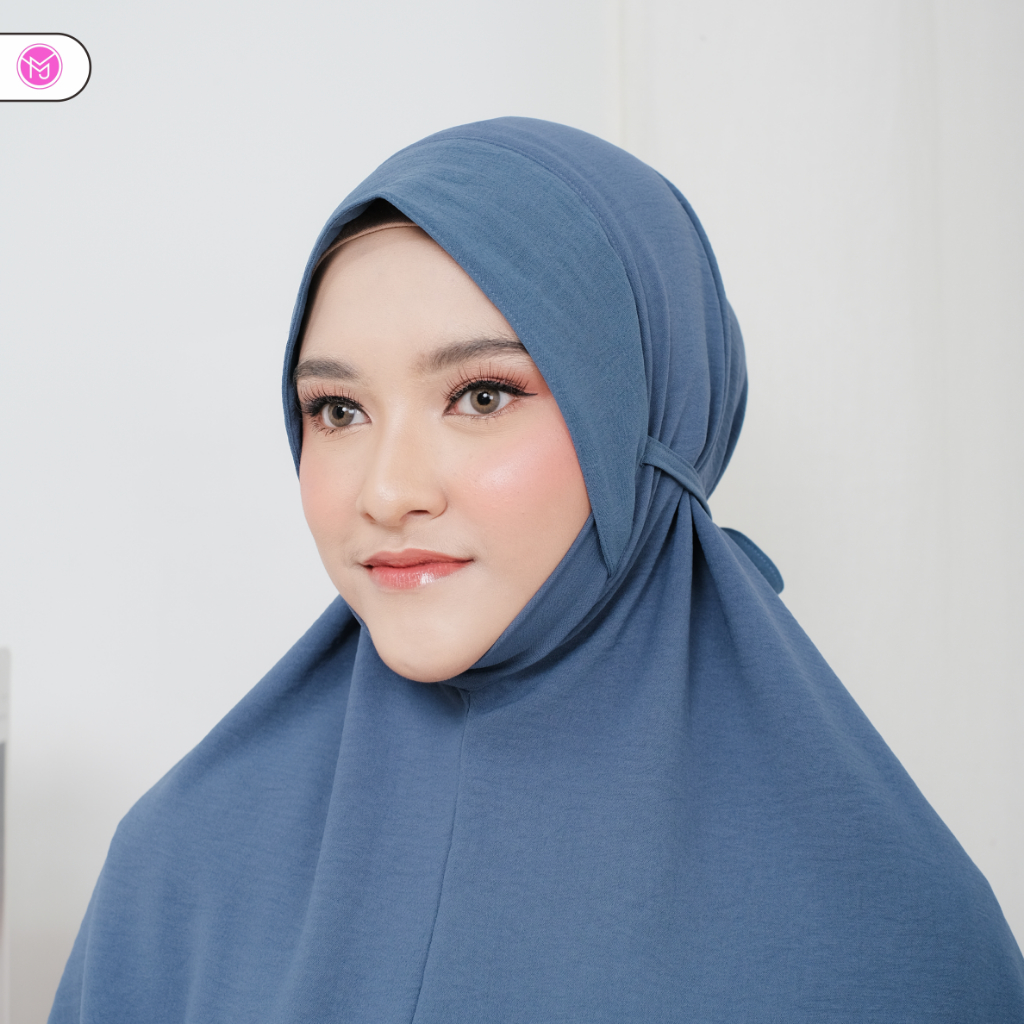 Bergo Dagu Malay Tali XL Crinkle / Khimar Daily Dagu XL Malay Crinkle Airflow