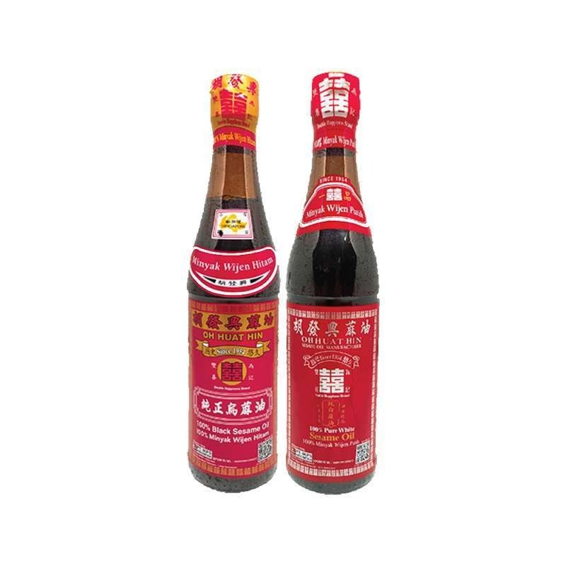 

[oddsolshop] pekanbaru/Double Happiness Black & White Sesame Oil 320ml / Minyak Wijen Hitam & Putih