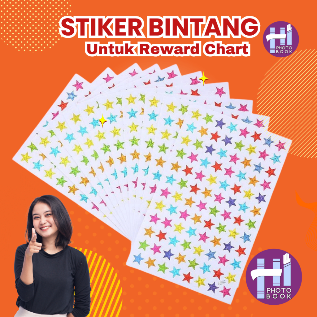 

(1 LEMBAR) BARU!! STIKER HOLOGRAM MOTIF BINTANG