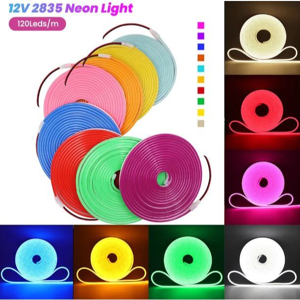 Lampu Neon Flex LED Selang Panjang 5M Neon Flex LED Strip DC 12V Neon Flex Multicolour Waterproof