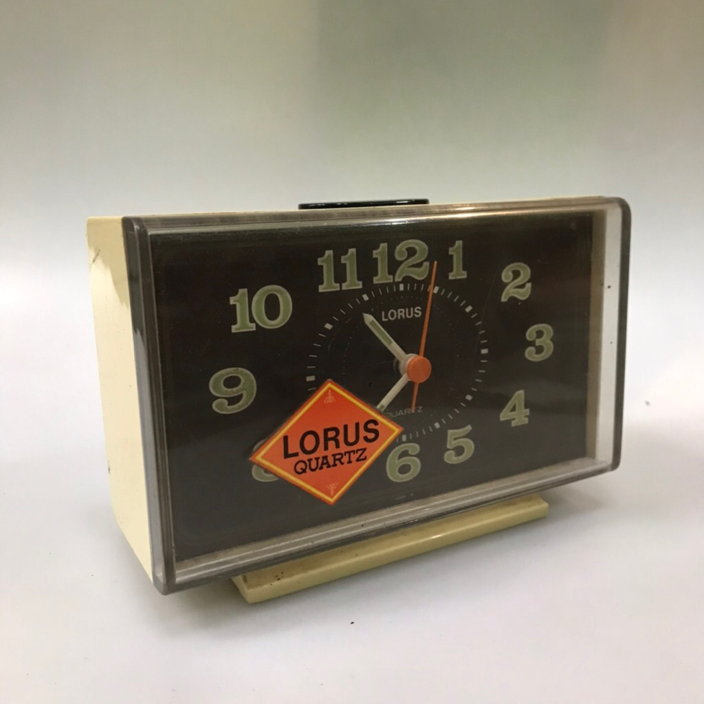 Vintage Lorus Tokyo Japan Table Alarm Clock With Flipflop numbered per second spaceage midcentury at