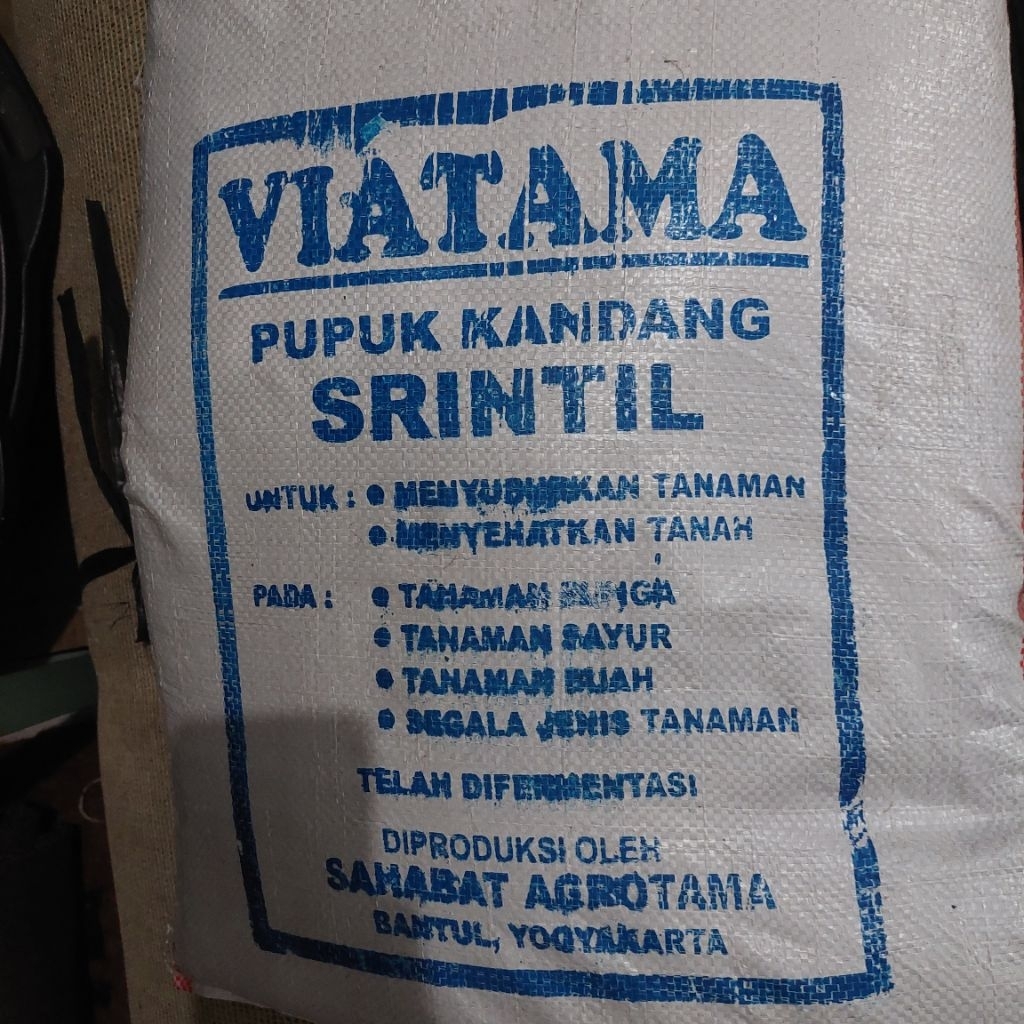 Pupuk Kandang Kambing Viatama Srintil Kohe Tanaman Tani Pupuk Kandang Hewan Karung