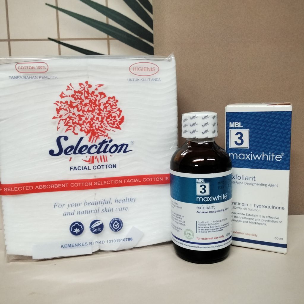 Paket Toner MBL MaxiWhite ori + kapas selection