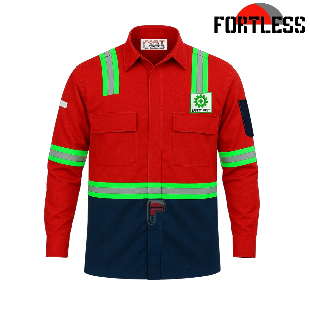 Kemeja Safety 2 Kombinasi Warna - Kemeja Wearpack Safety Kombinasi Warna - Kemeja Safety