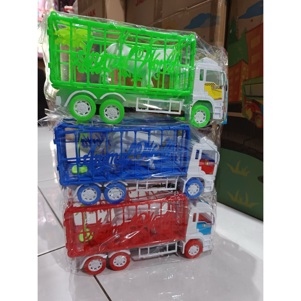 MAINAN ANAK TRUCK ISI HEWAN HEAVY MACHINE-TRUK PENGANGKUT HEWAN SAPI KURBAN DAN HEWAN Lainnya