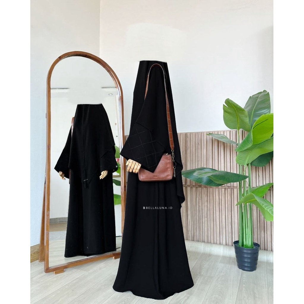 ARWAA ABAYA BELLALUNA/ ARWA ABAYA BELLALUNA/ABAYA ARAB/ GAMIS JETBLACK/ GAMIS HITAM/ ABAYA HITAM/ GA