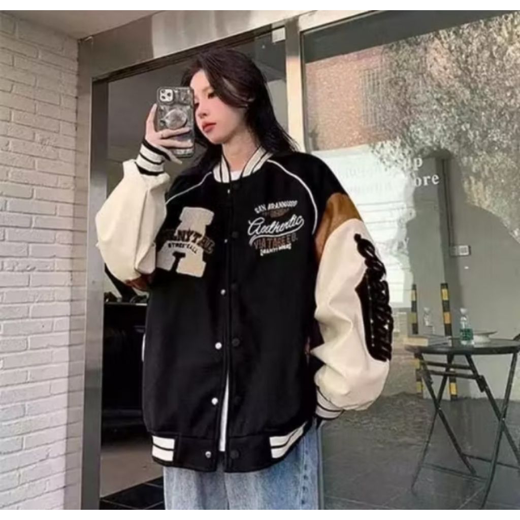 JAKET BASEBALL VERSITY AKAILY OVERSIZE