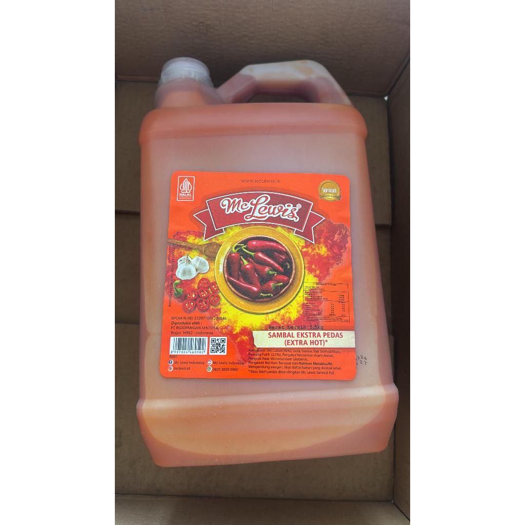 

Mc Lewis Saus Sambal Extra Pedas Jerigen