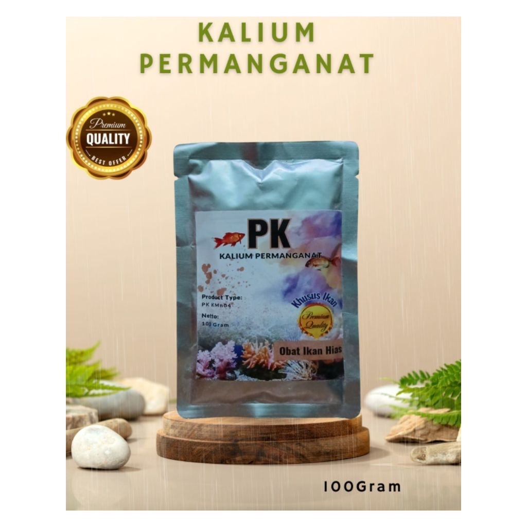 KALIUM PERMANGANAT PK 100Gram/ PK obat ikan /kalium permanganat