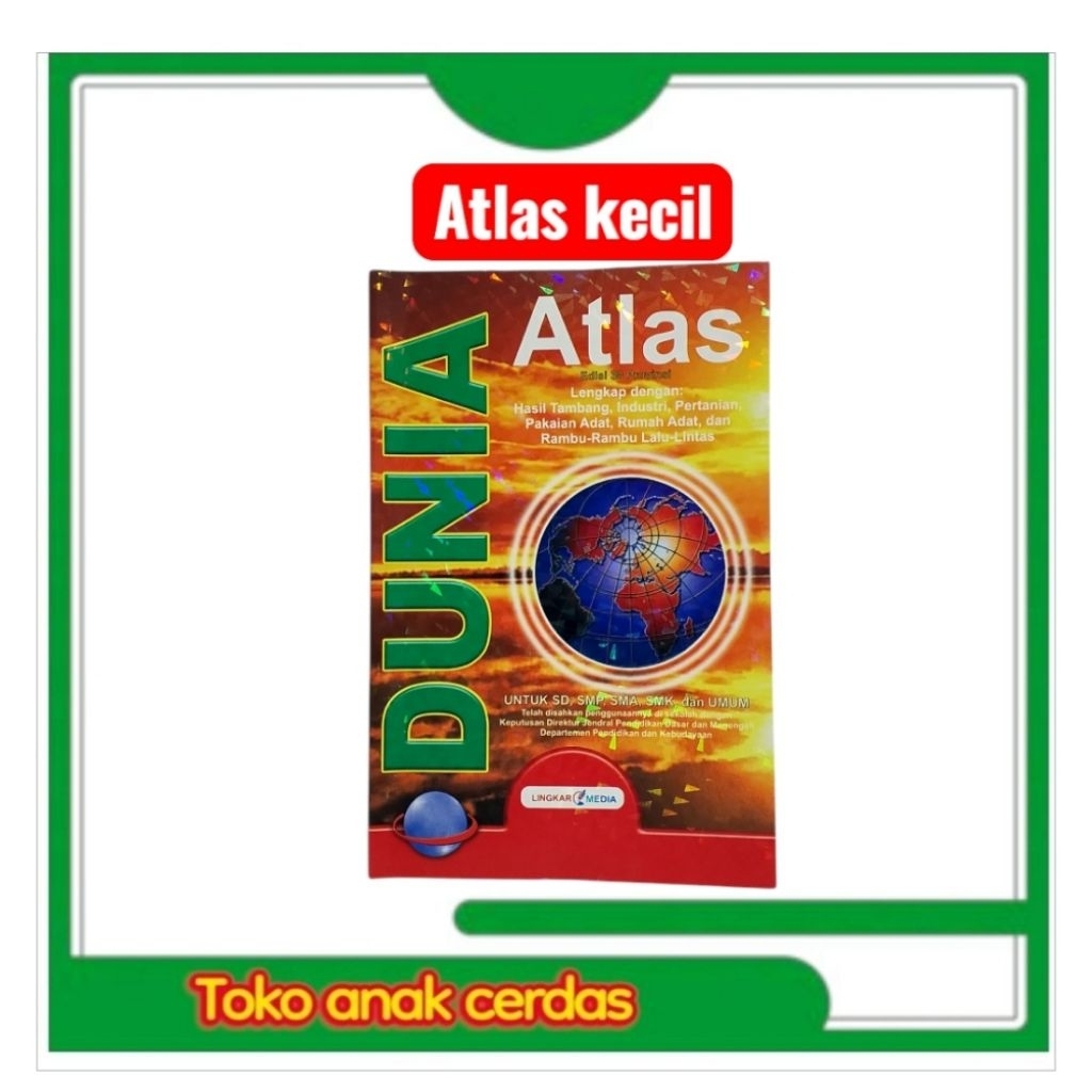 Buku Atlas Indonesia & Dunia untuk Anak edisi kecil