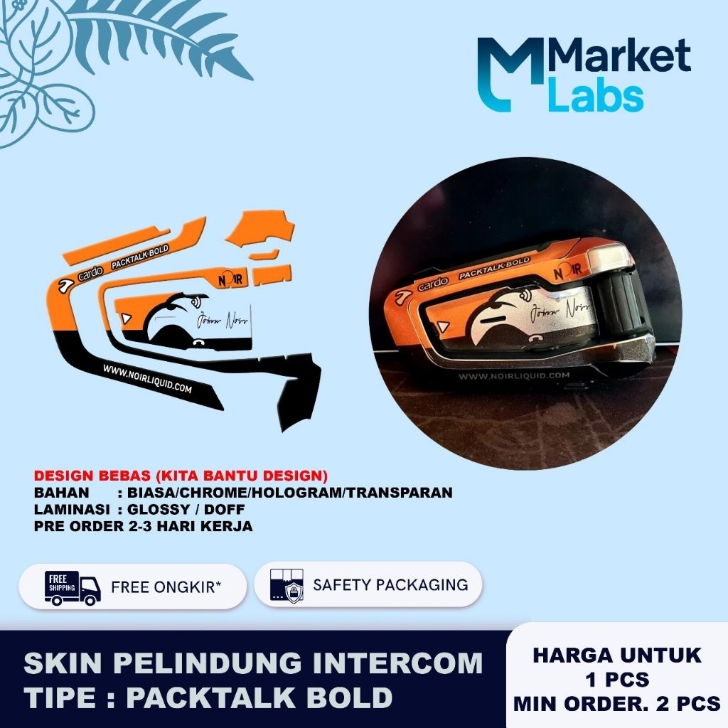 Stiker intercom packtalk bold / skin intercom