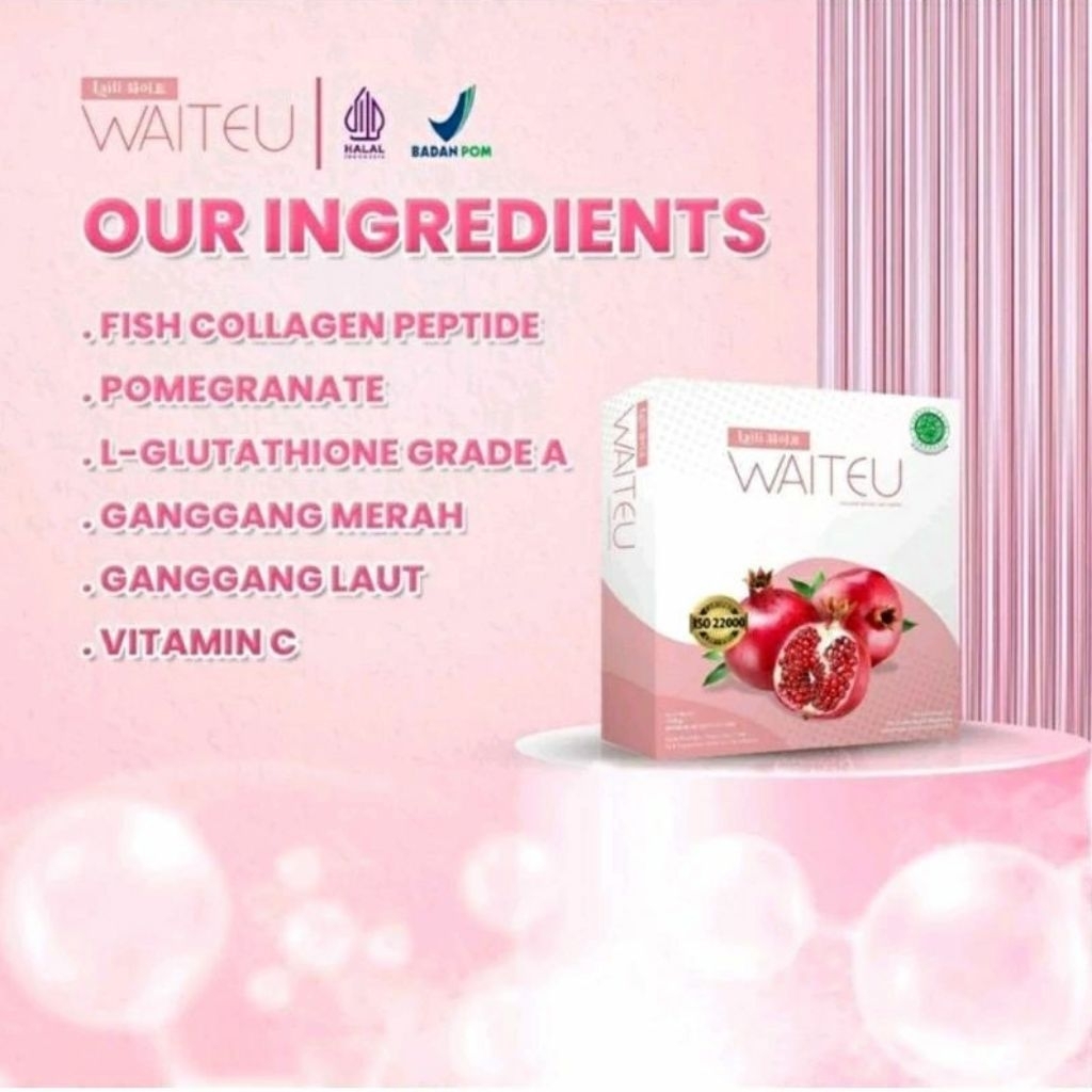 WAITEU COLLAGEN ORIGINAL BY LAILI BEAUTY SUPLEMEN PEMUTIH