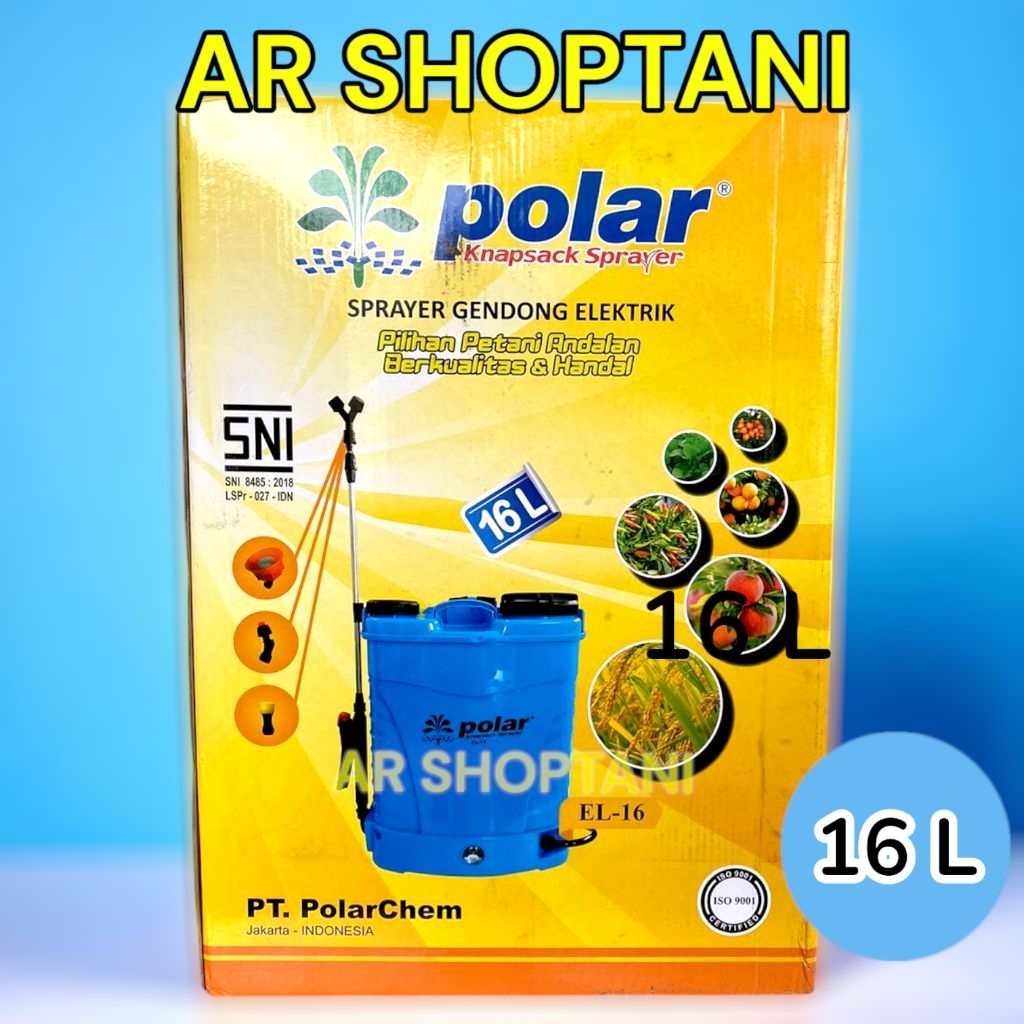Tangki POLAR elektrik 16L knapsack sprayer/alat semprot pertanian