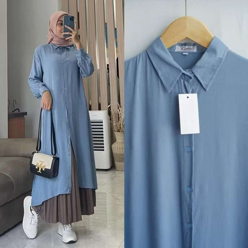 Tunik Simple Mewah Cewek Modis Woman Tunic Premium Model Korea Kekinian Keren Terjamin Terbaru Fashi